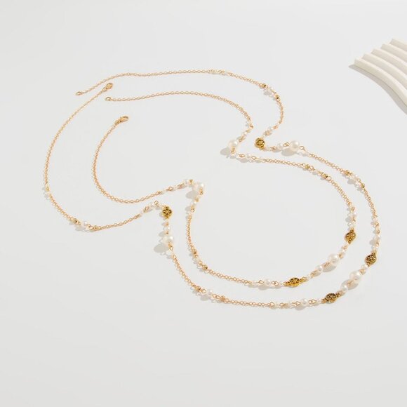 Versatile Gold Layered Pearl Necklace - Ideal for Daily Wear and Gifting - Picture 3 of 5